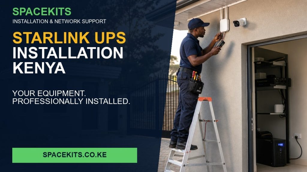 Starlink UPS Installation Kenya — SpaceKits installation service for customer-provided equipment