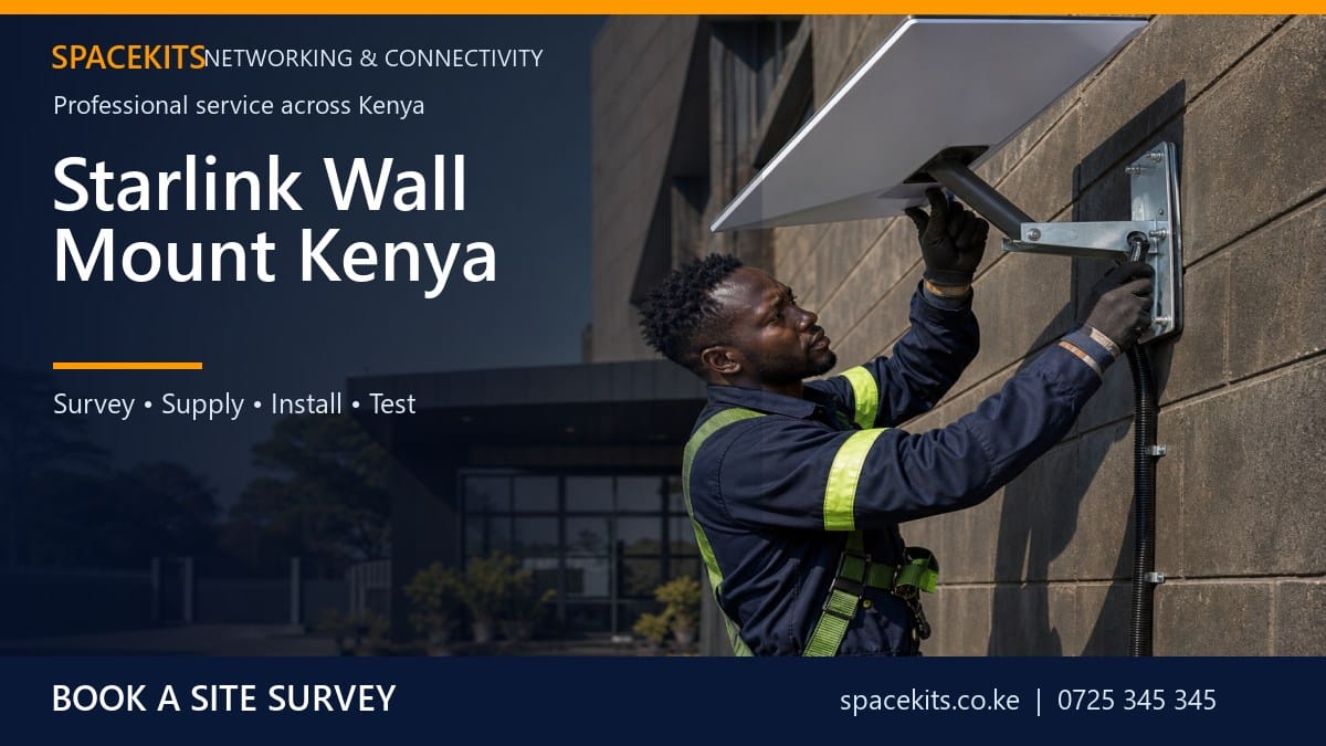 Starlink Wall Mount Kenya by SpaceKits Kenya