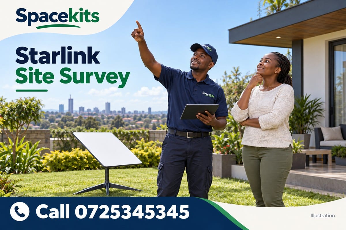 Starlink site survey Kenya illustration — call 0725345345
