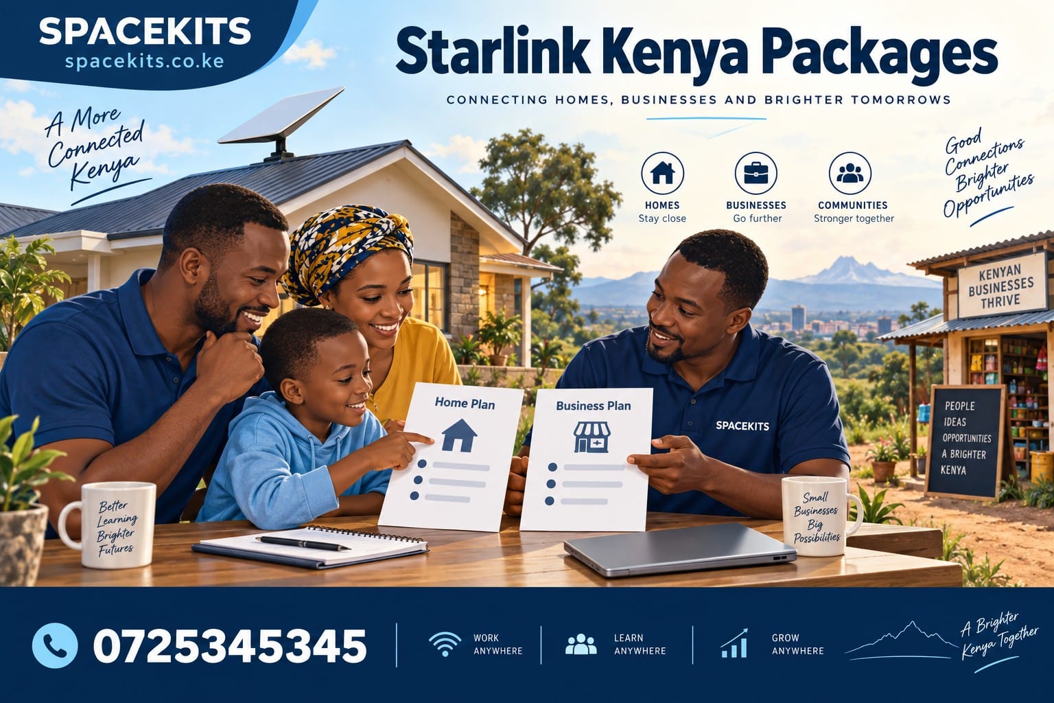 starlink kenya packages — Spacekits, call 0725345345