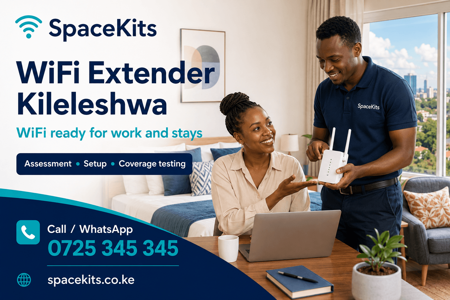 WiFi Extender Kileleshwa: illustrated guest-apartment coverage assessment