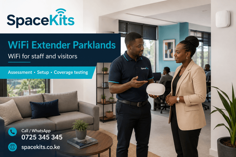 WiFi Extender Parklands – illustrated office WiFi assessment for staff and visitors