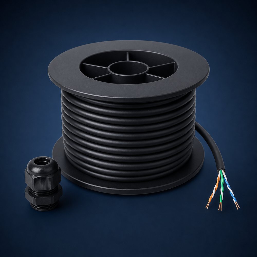 Outdoor Cat6 UV-Resistant Ethernet Cable 100m
