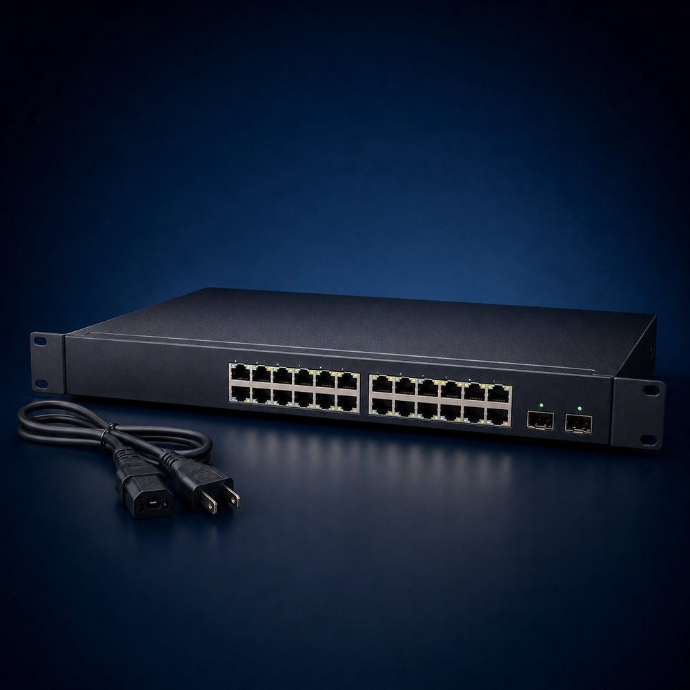 16-Port Gigabit PoE+ Rackmount Switch